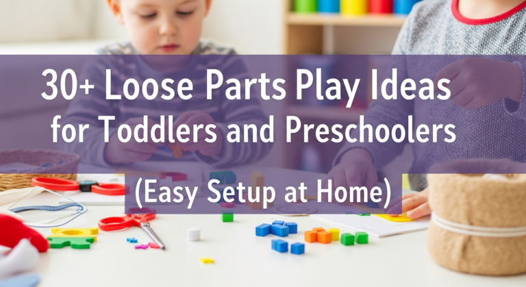 30+ Loose Parts Play Ideas for Toddlers and Preschoolers (Easy Setup at Home)