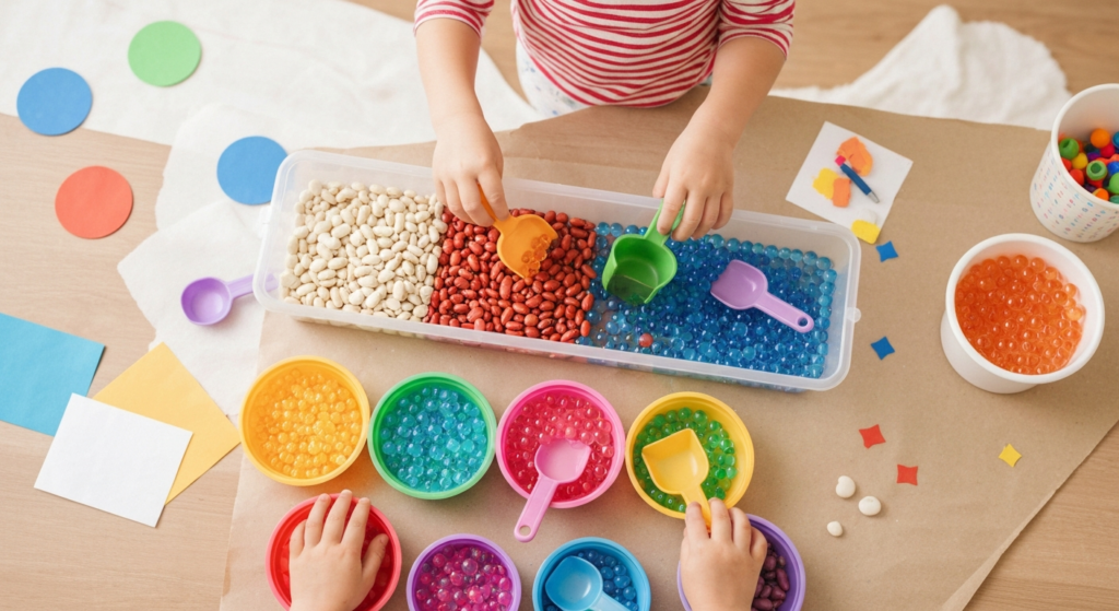 50 Easy Sensory Bin Ideas for Toddlers (By Season) - tinyhandscreate.com