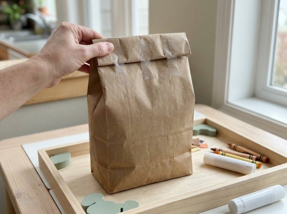 Step 4: Fold and tape the top