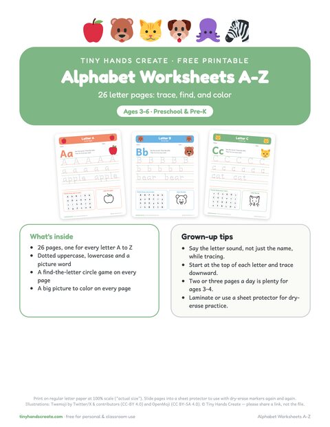 Alphabet Worksheets A-Z preview