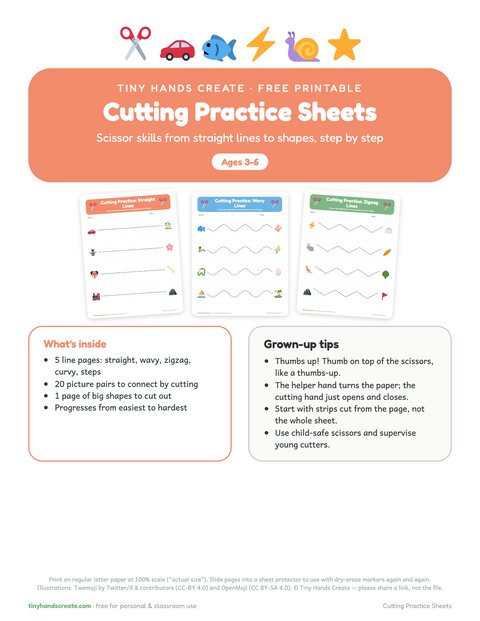 Cutting Practice Sheets preview