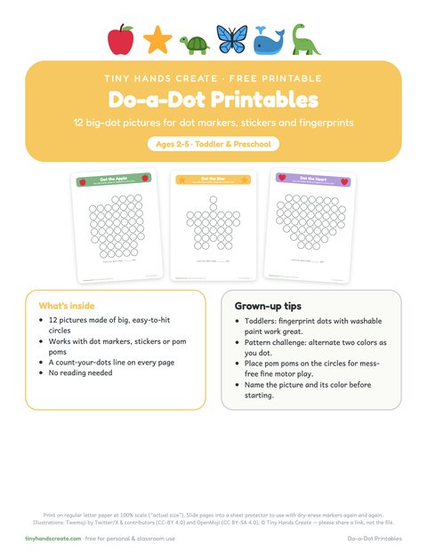 Do-a-Dot Printables preview
