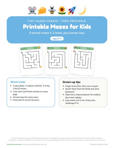 Printable Mazes for Kids preview
