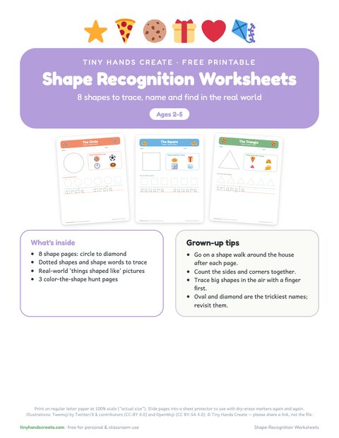 Shape Recognition Worksheets preview