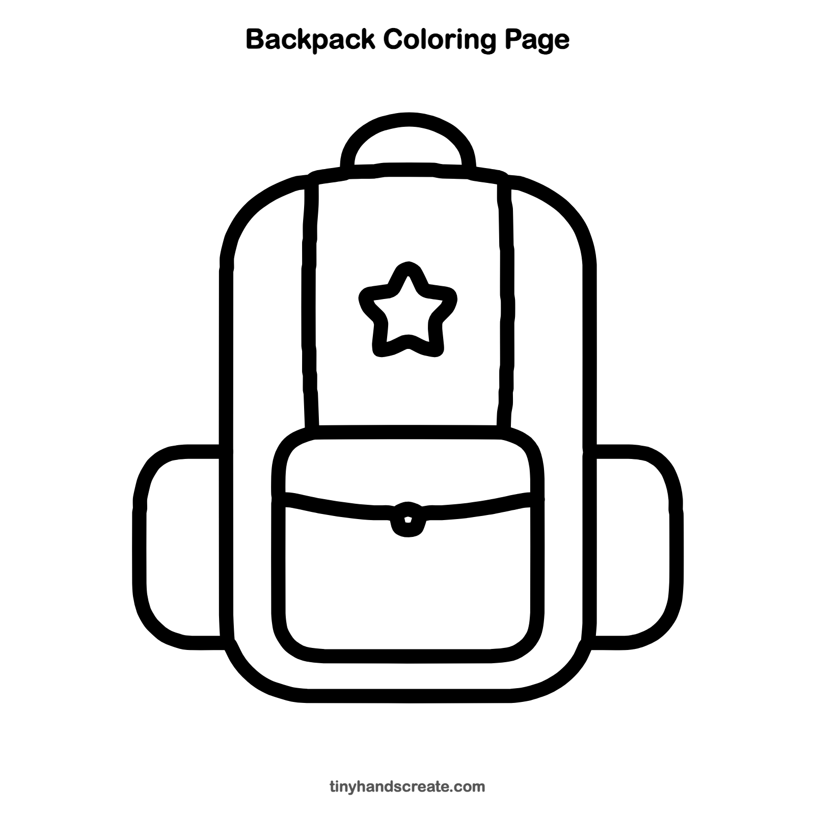 Free printable backpack coloring page for kids