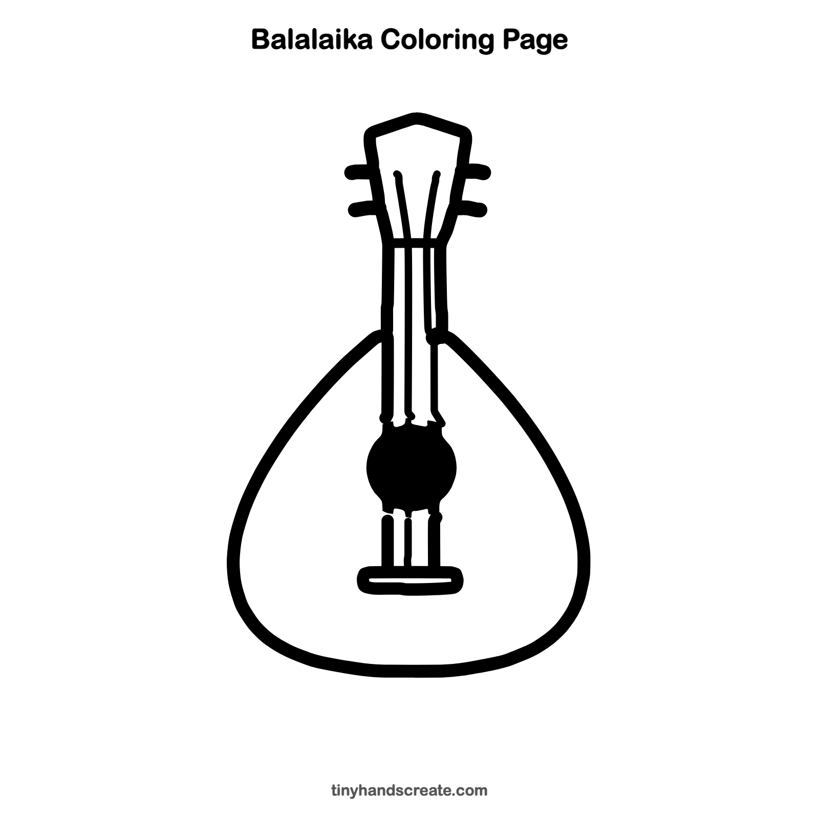 Free printable balalaika coloring page for kids