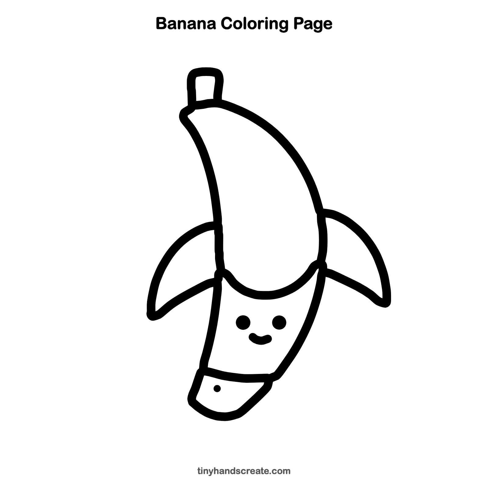 Free printable banana coloring page for kids