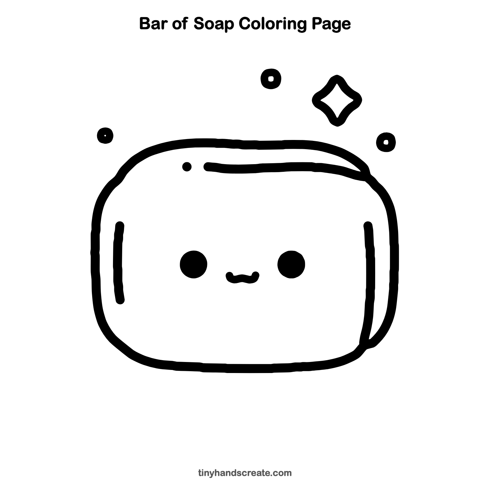 Free printable bar of soap coloring page for kids