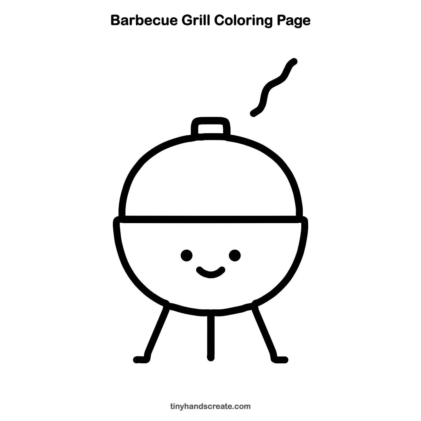 Free printable barbecue grill coloring page for kids