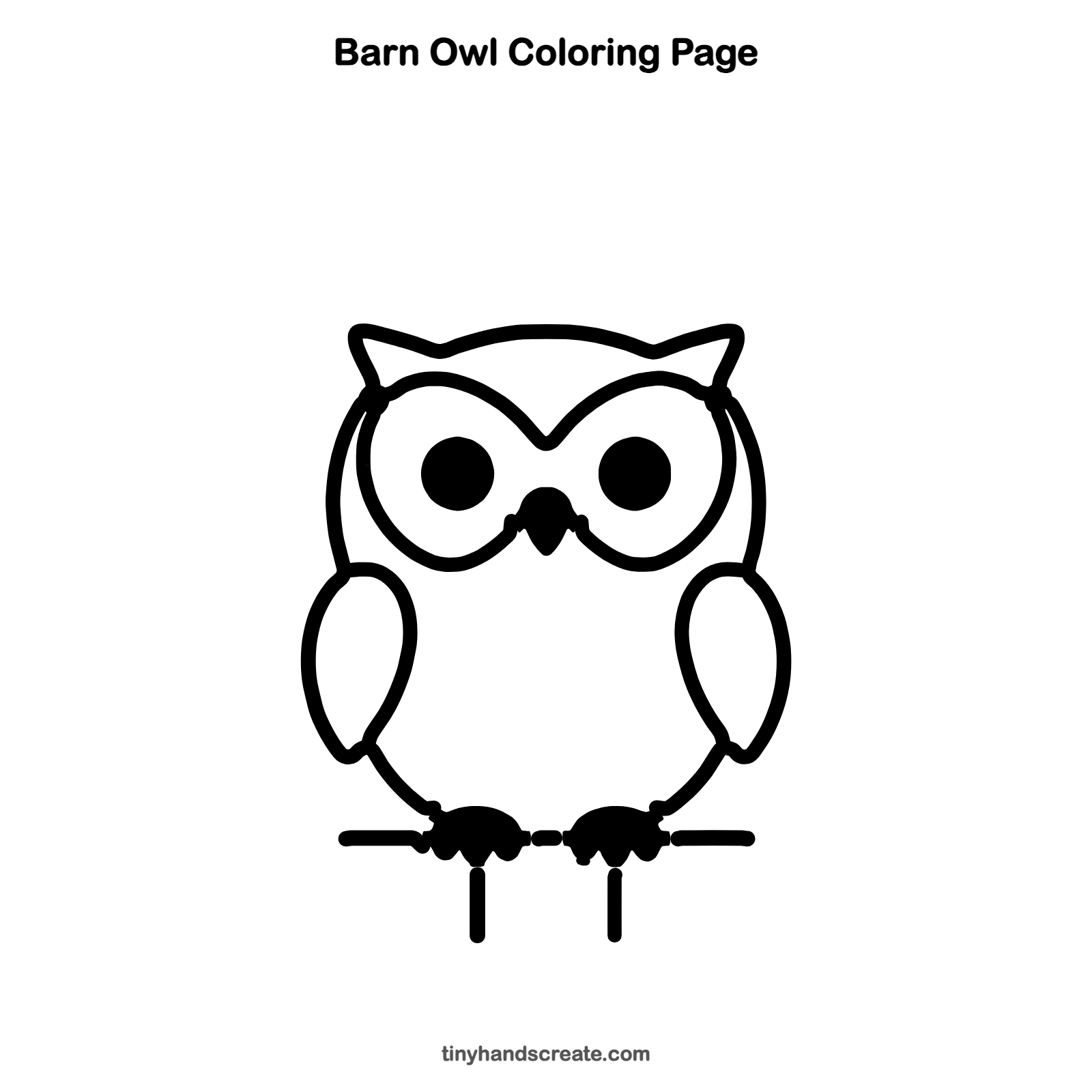 Free printable barn owl coloring page for kids