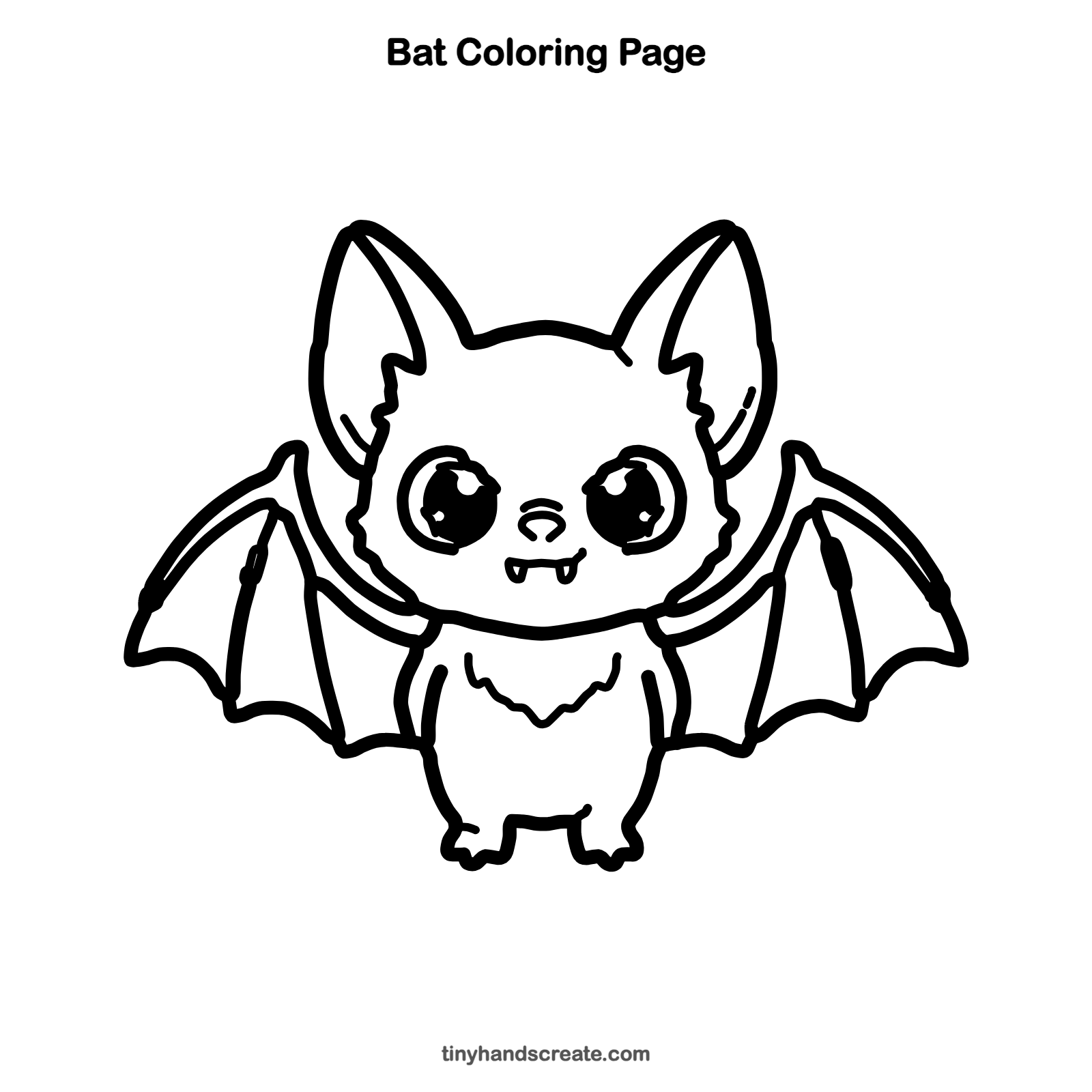 Free printable bat coloring page for kids