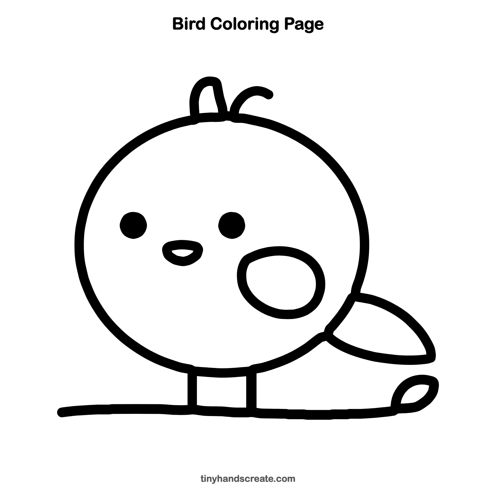 Free printable bird coloring page for kids