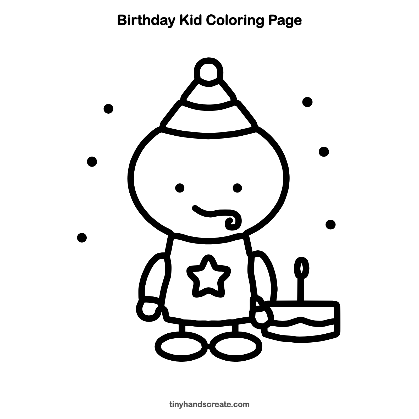 Free printable birthday kid coloring page for kids