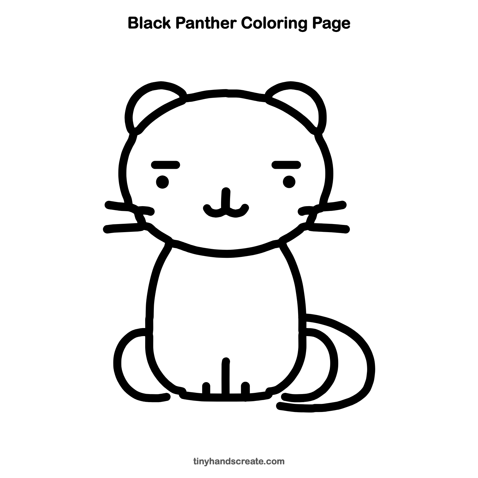 Free printable black panther coloring page for kids
