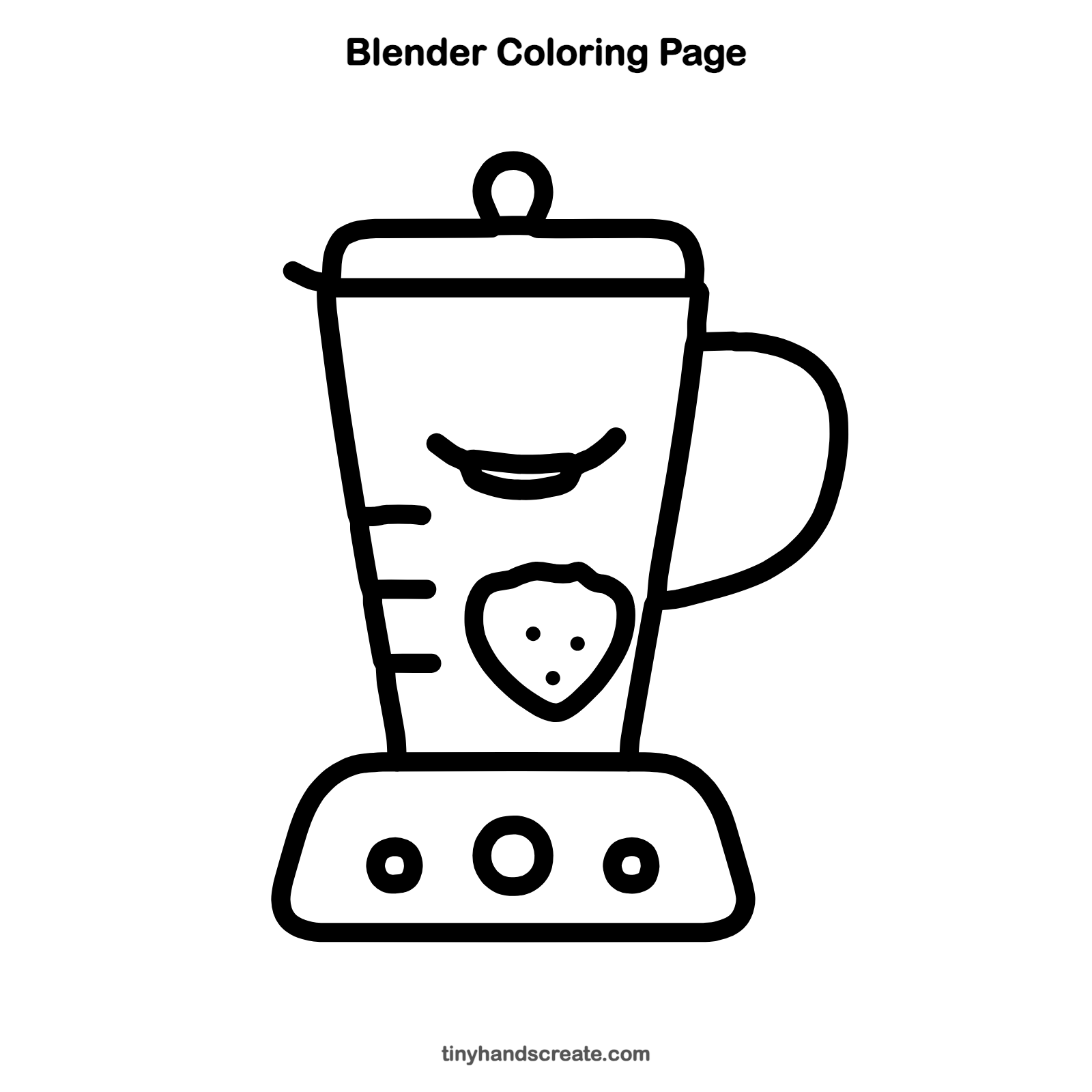 Free printable blender coloring page for kids