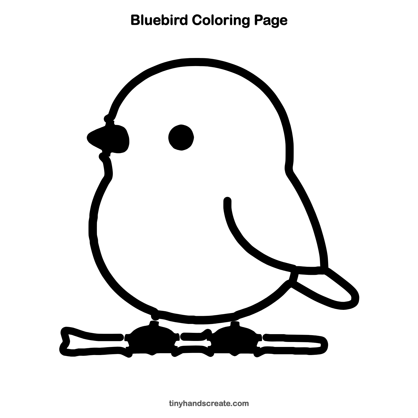 Free printable bluebird coloring page for kids