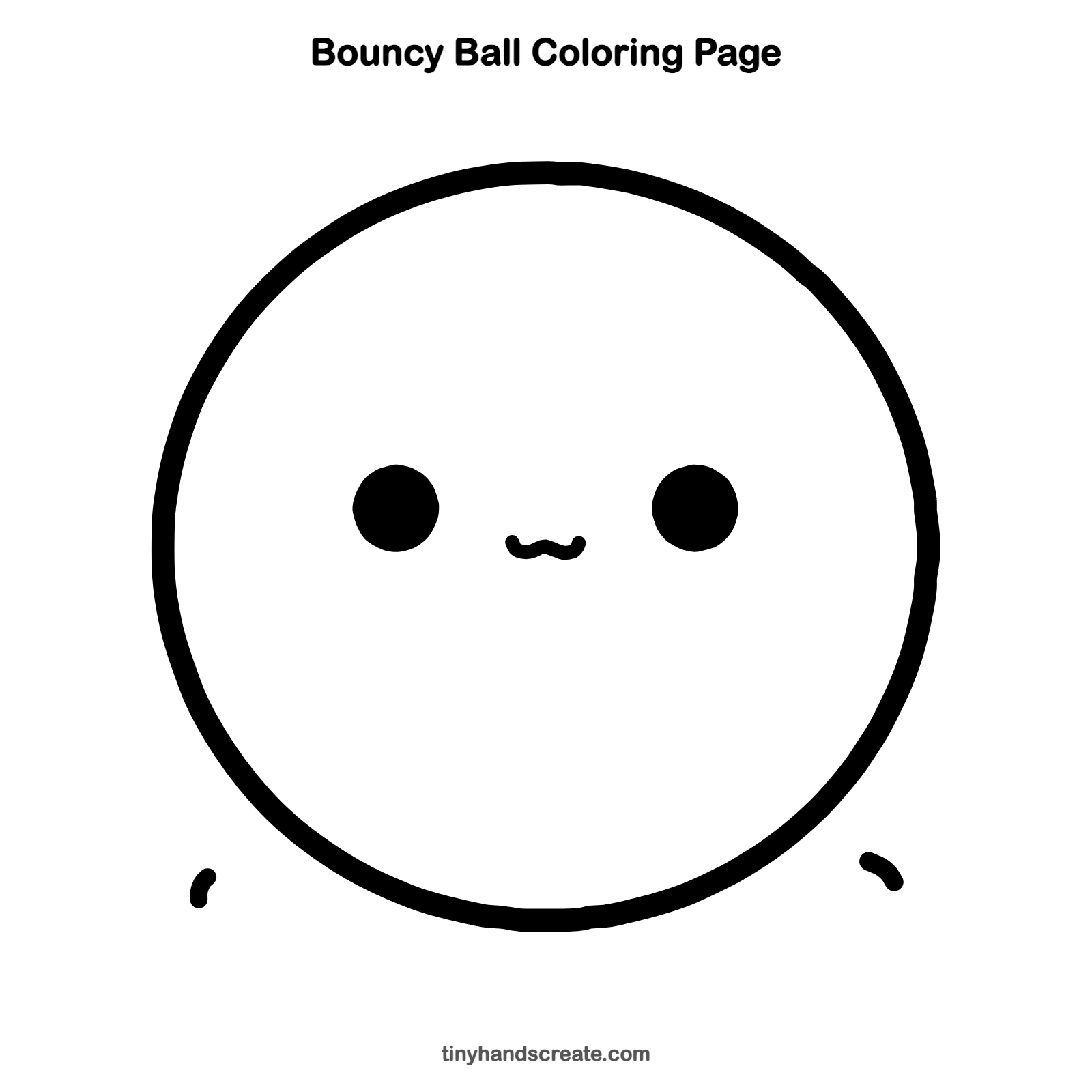 Free printable bouncy ball coloring page for kids