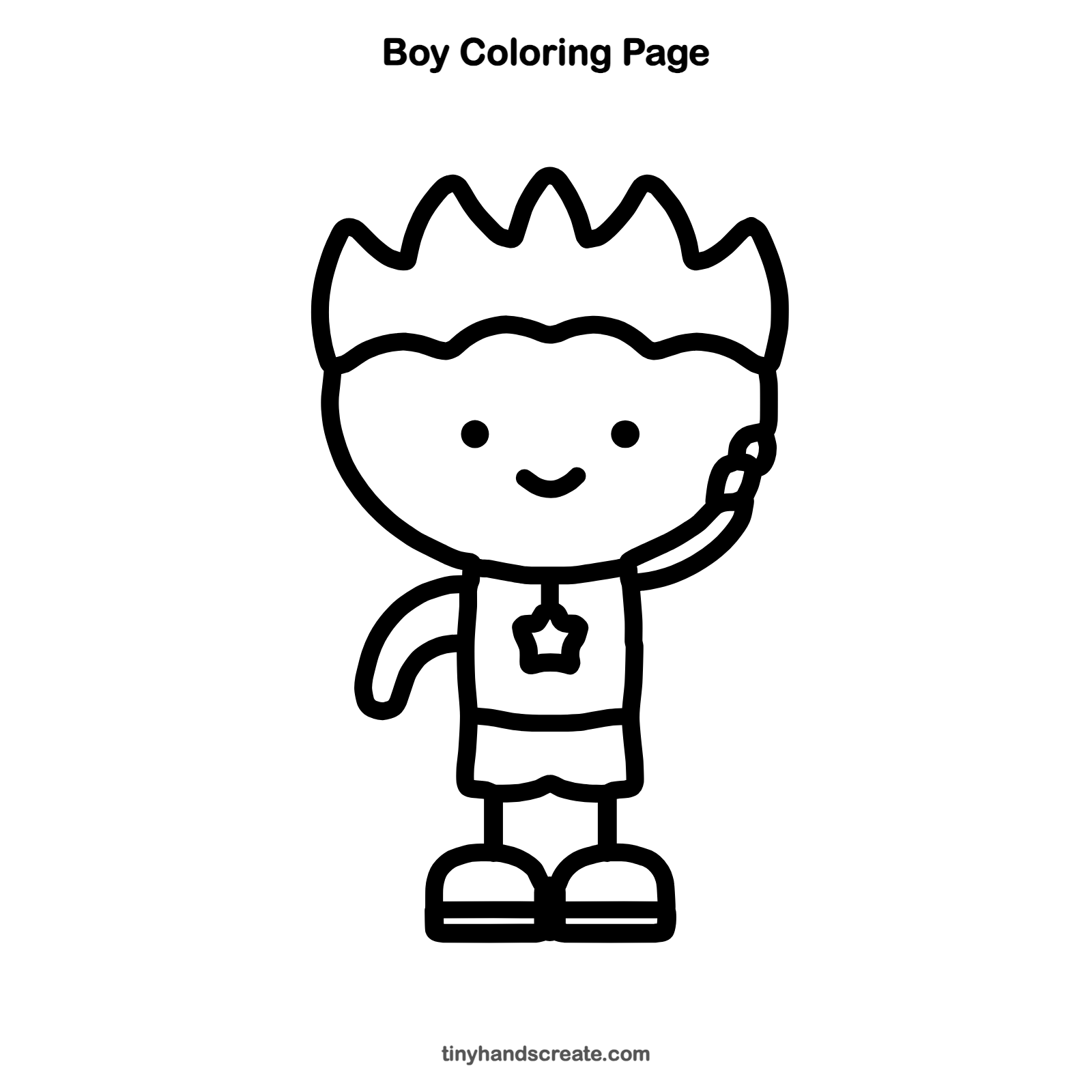 Free printable boy coloring page for kids