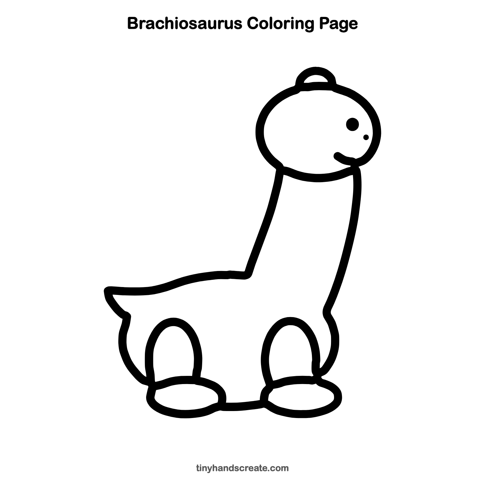 Free printable brachiosaurus coloring page for kids