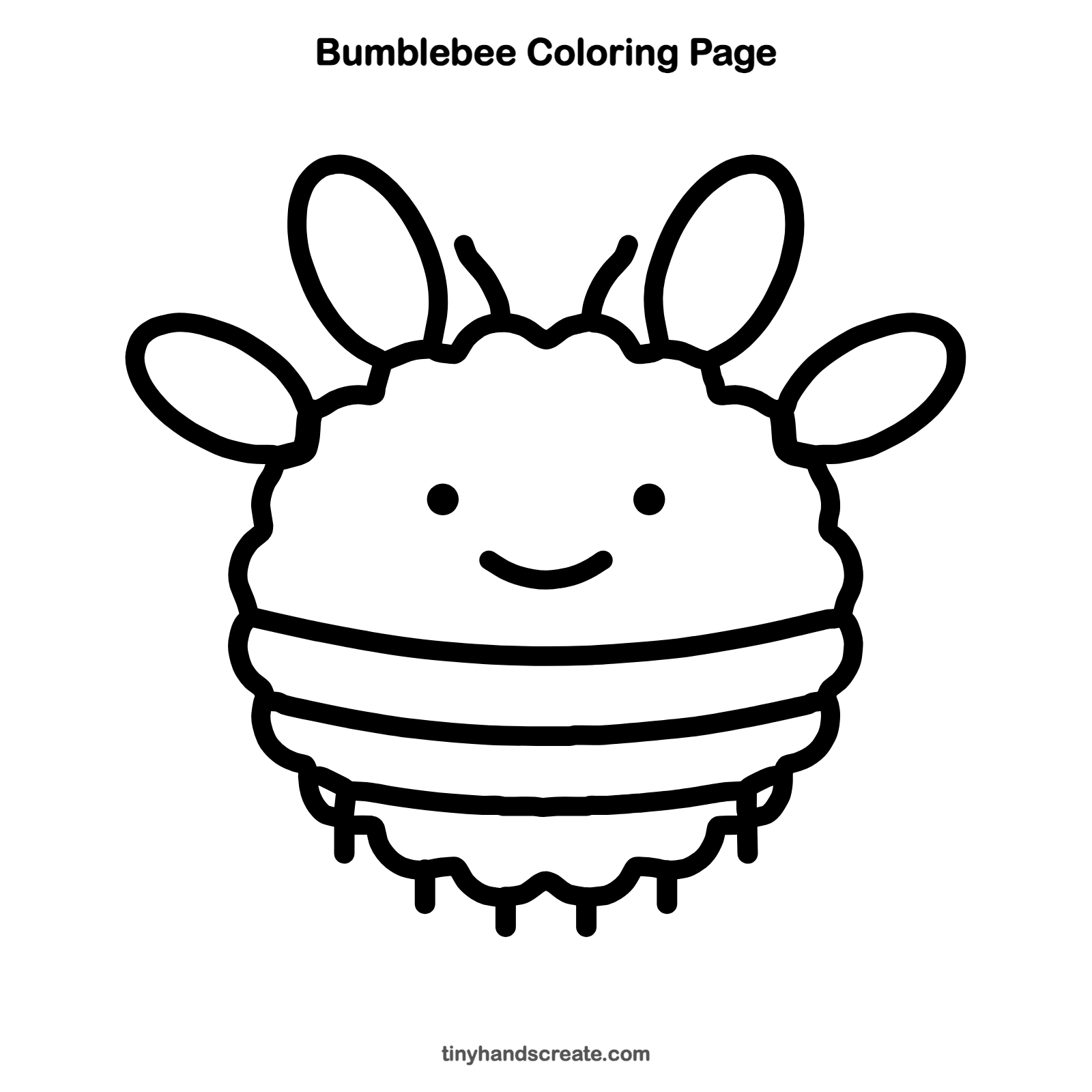 Free printable bumblebee coloring page for kids