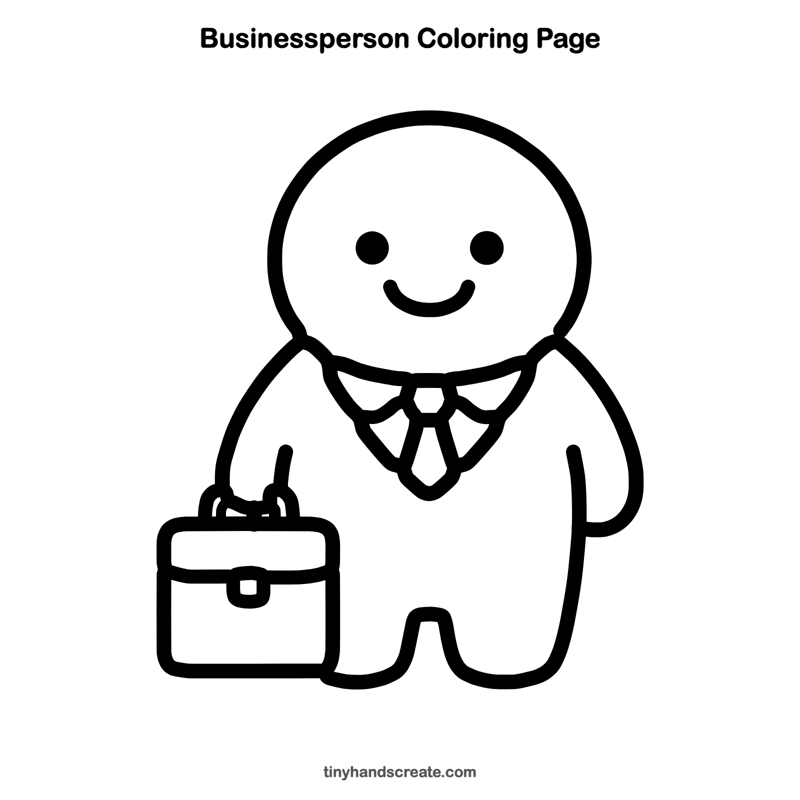 Free printable businessperson coloring page for kids