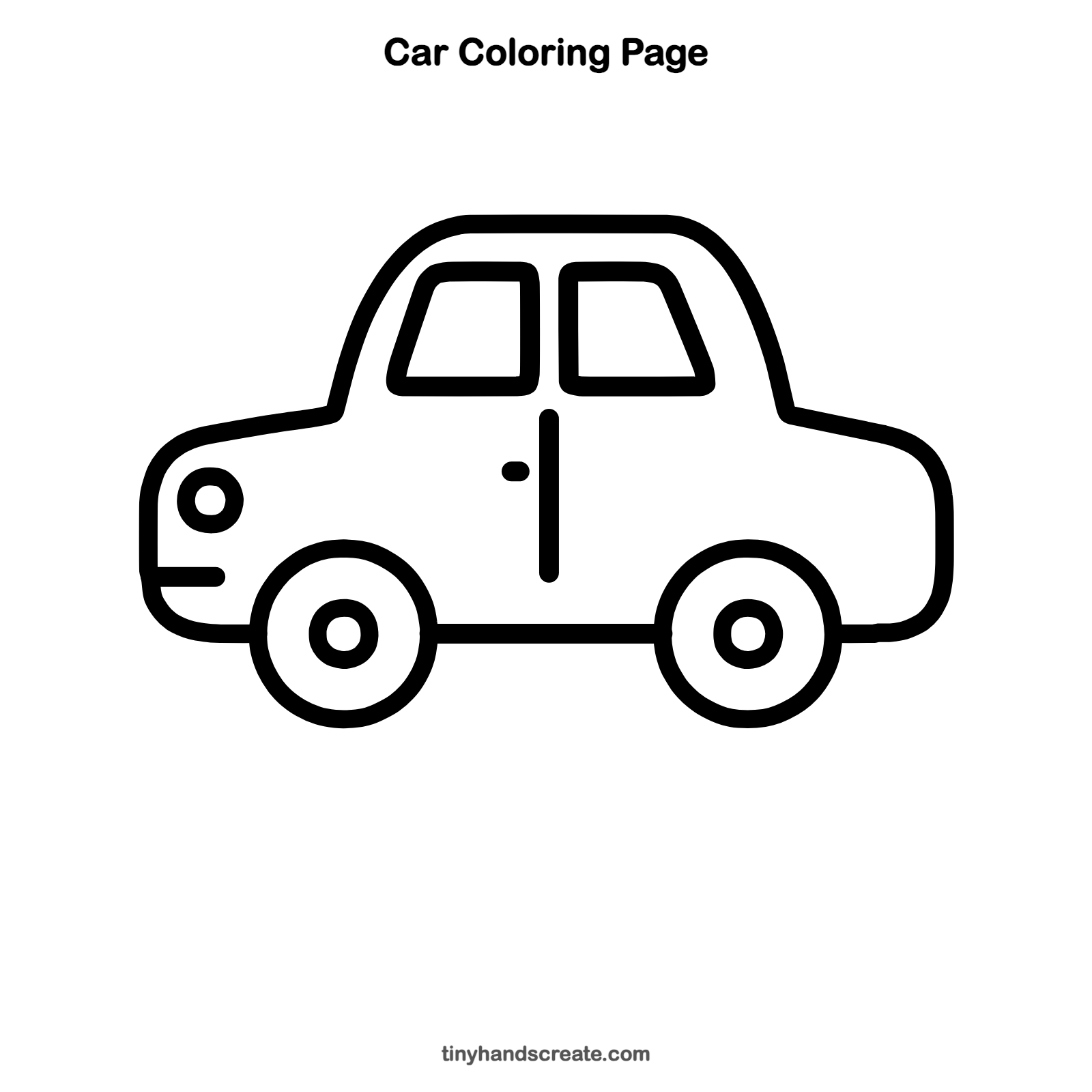 Free printable car coloring page for kids