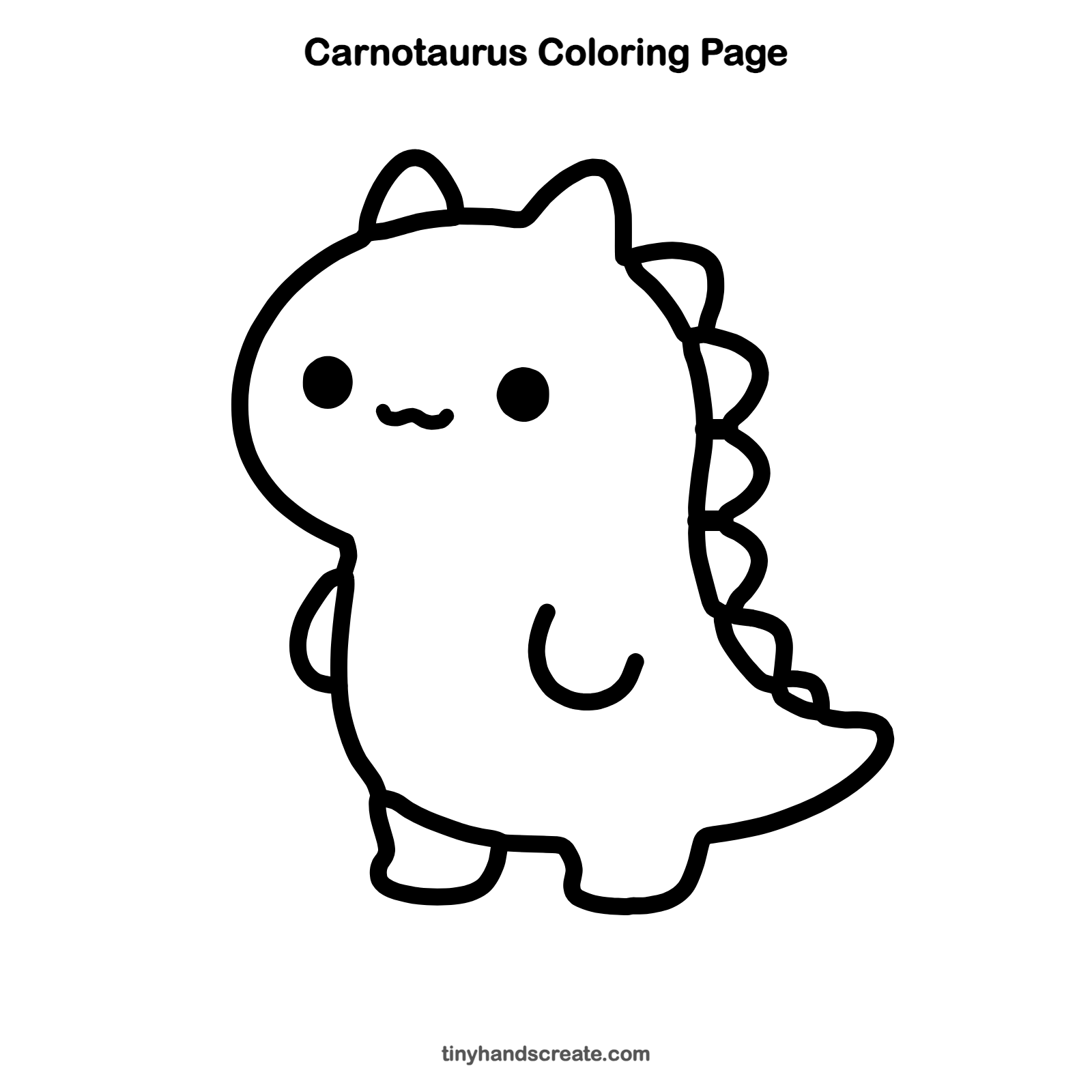 Free printable carnotaurus coloring page for kids