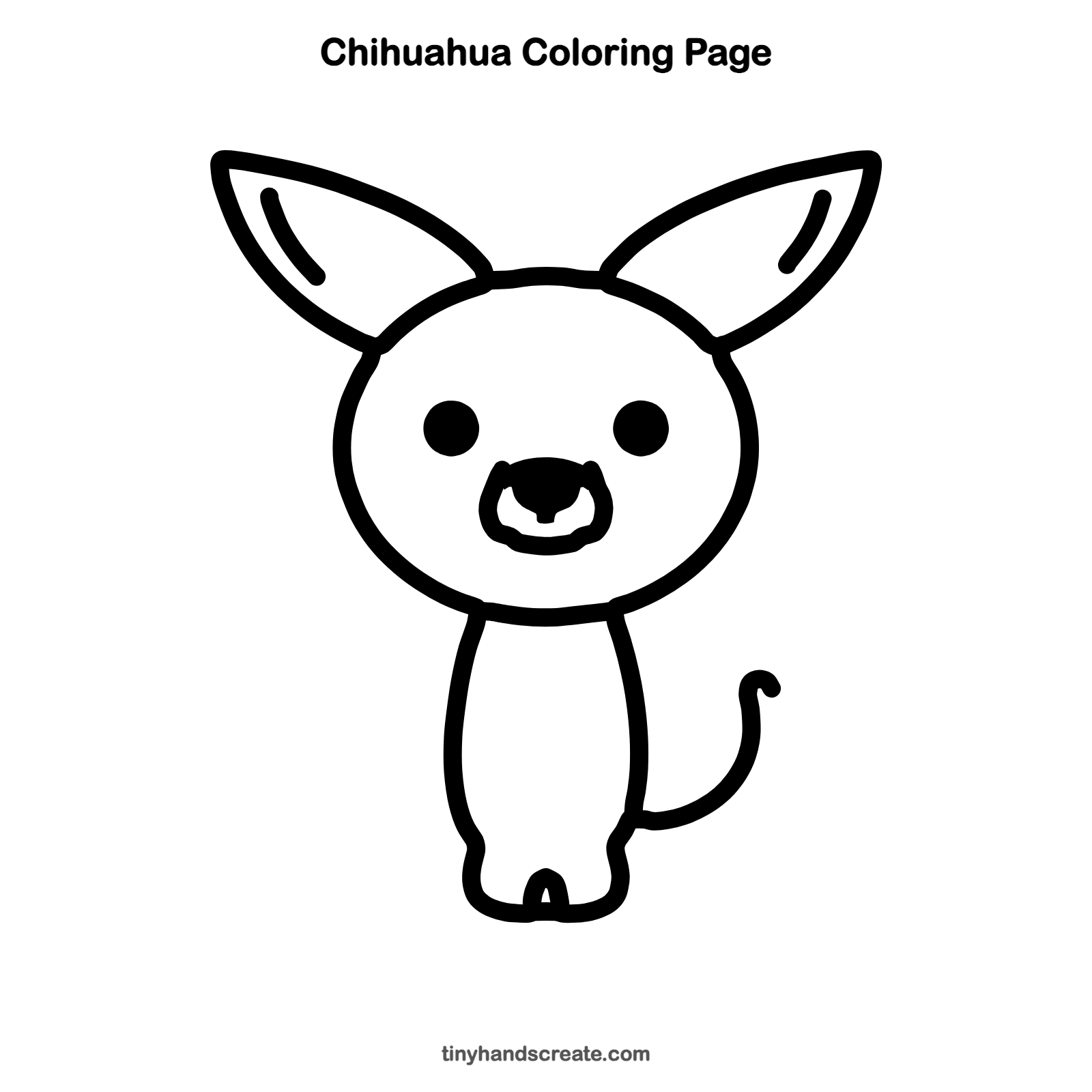 Free printable chihuahua coloring page for kids