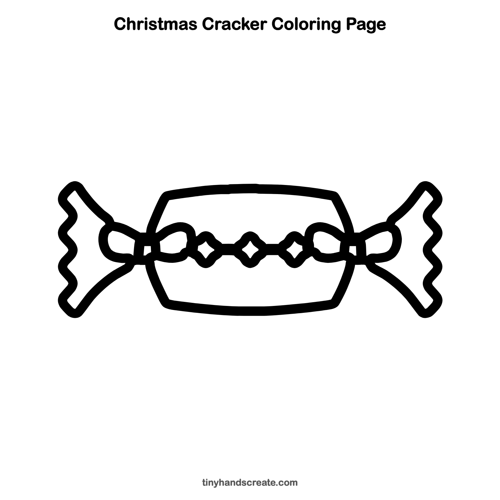Free printable Christmas cracker coloring page for kids
