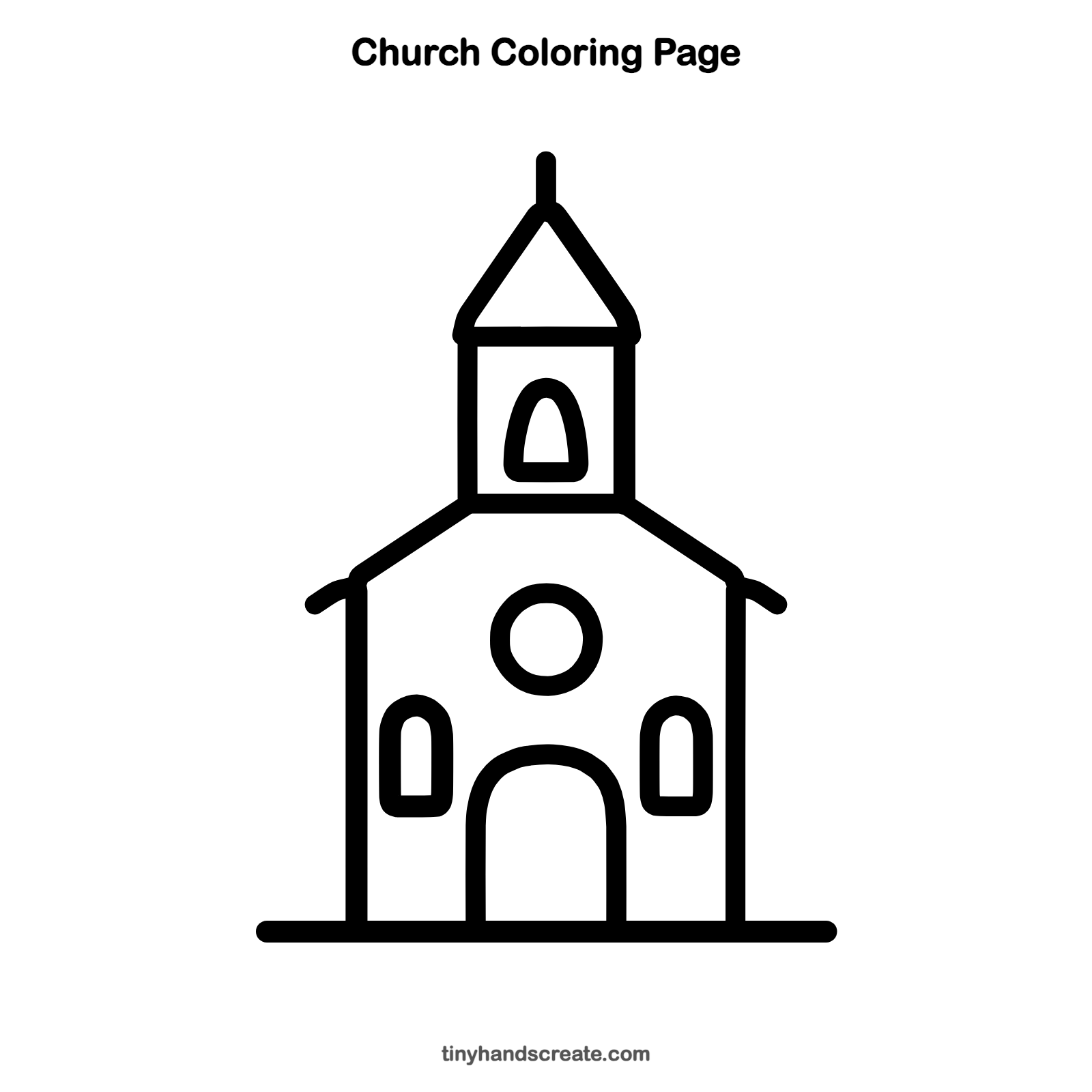 Free printable church coloring page for kids