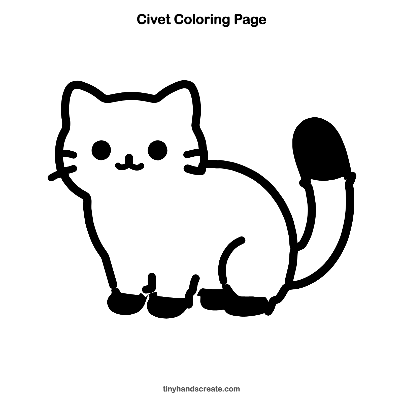 Free printable civet coloring page for kids
