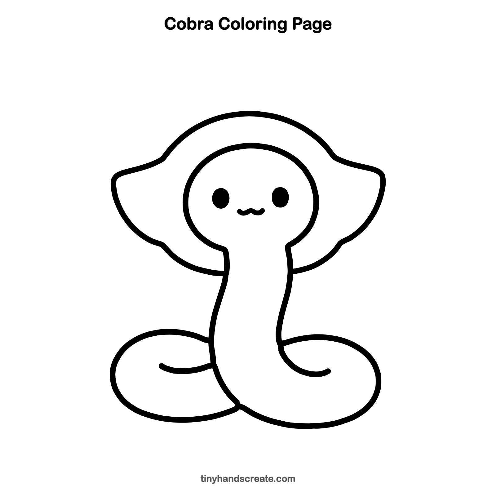 Free printable cobra coloring page for kids