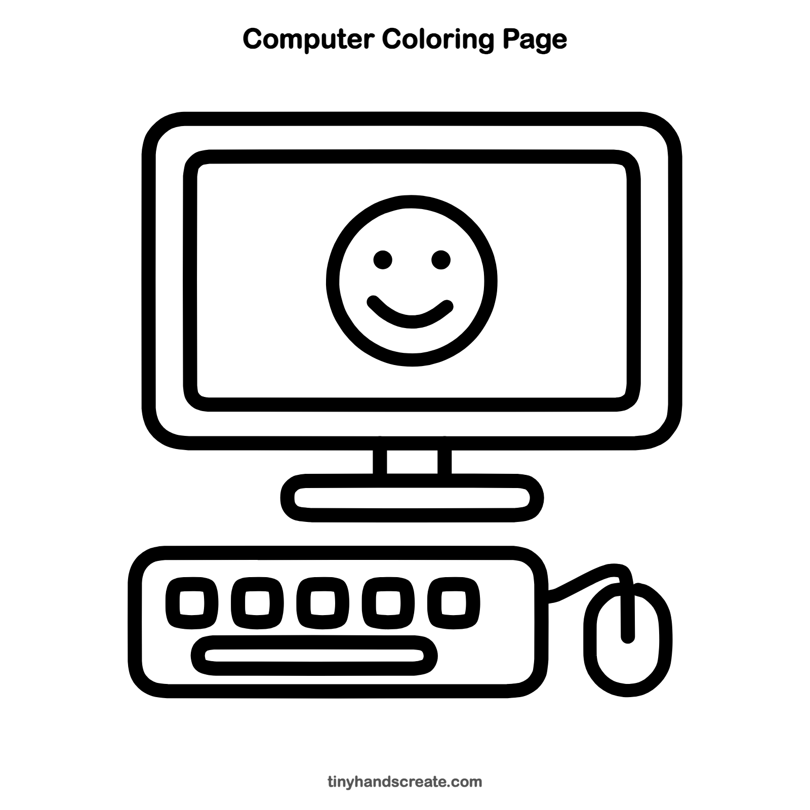 Free printable computer coloring page for kids