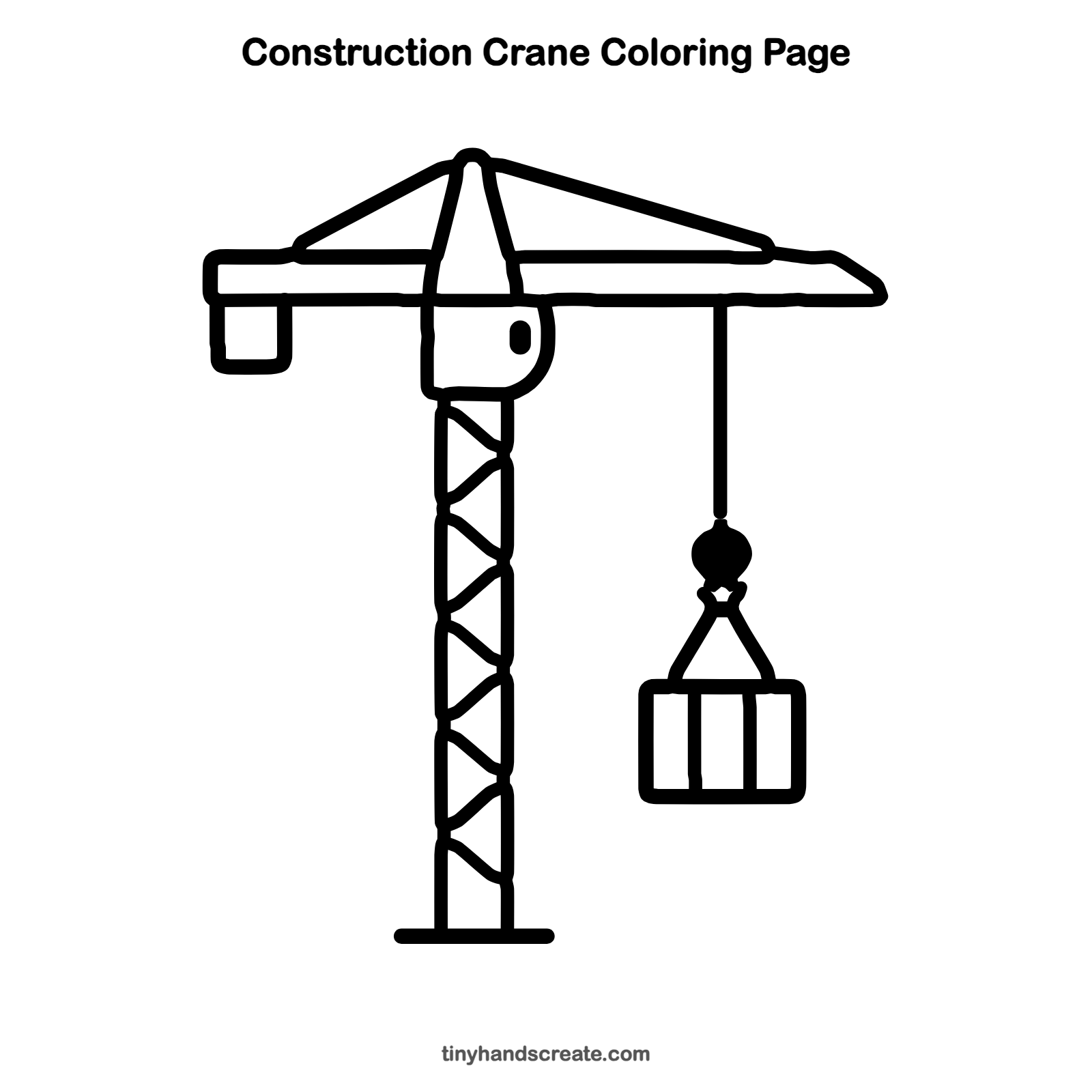 How to Draw a Construction Crane: Easy Step by Step for Kids