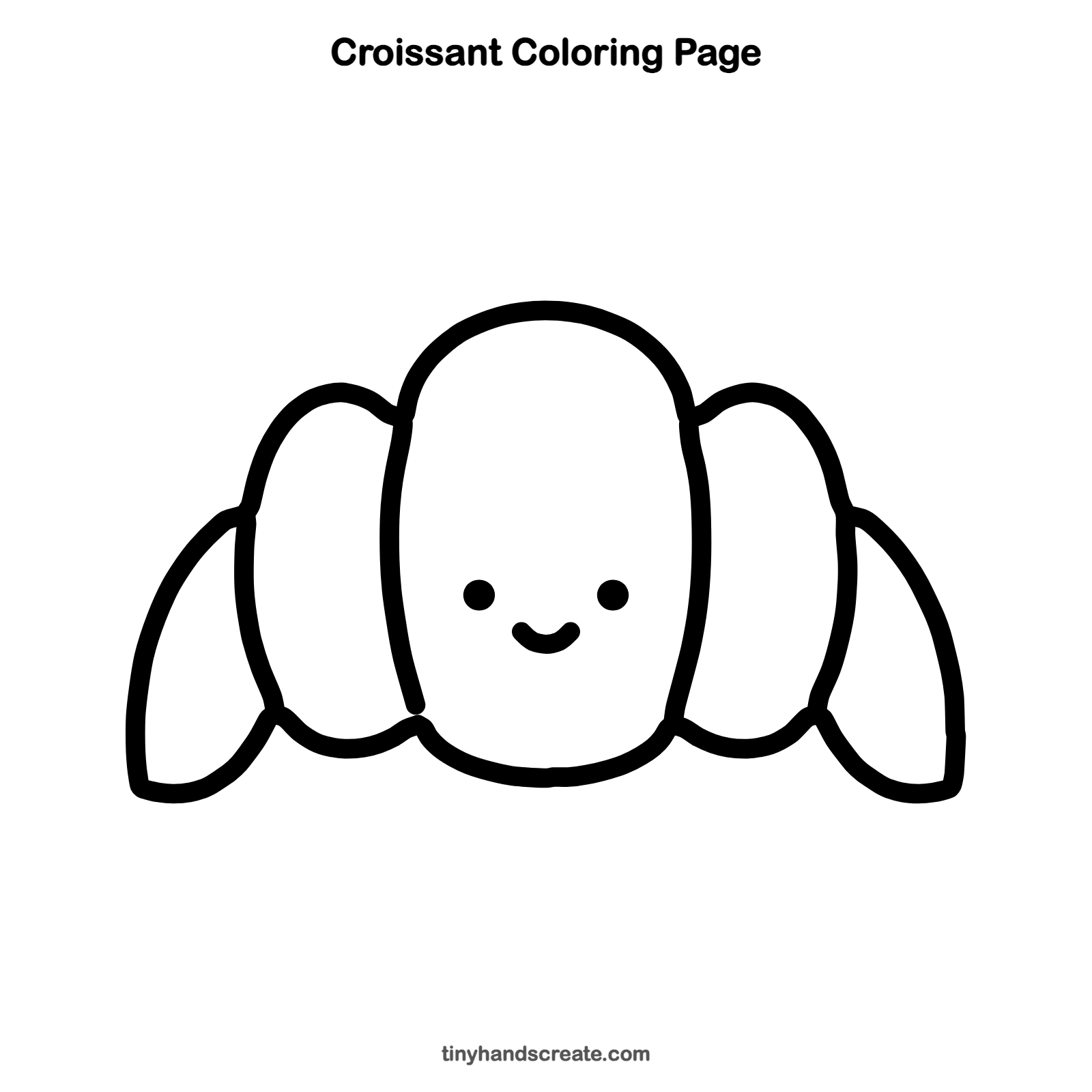 Free printable croissant coloring page for kids