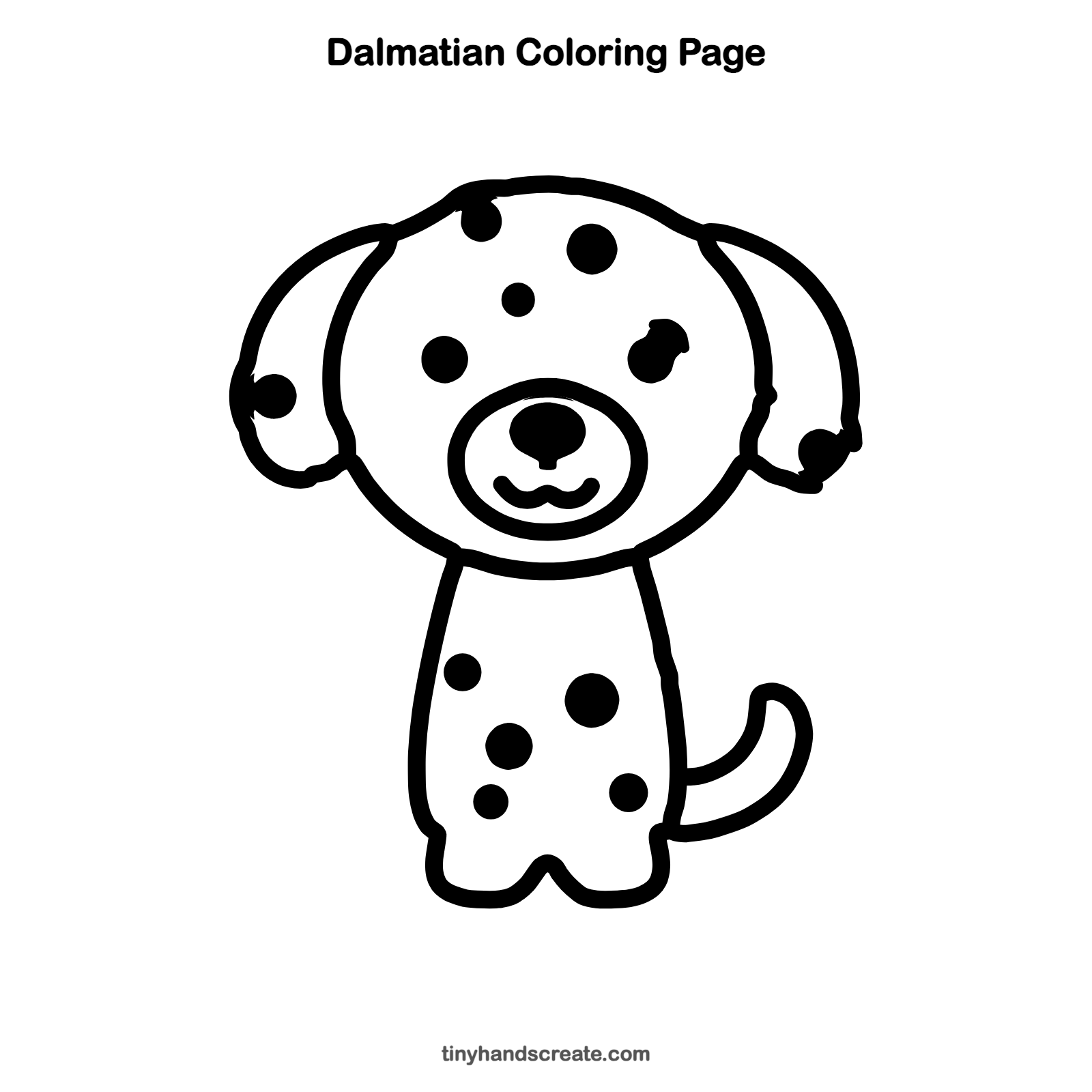Free printable dalmatian coloring page for kids