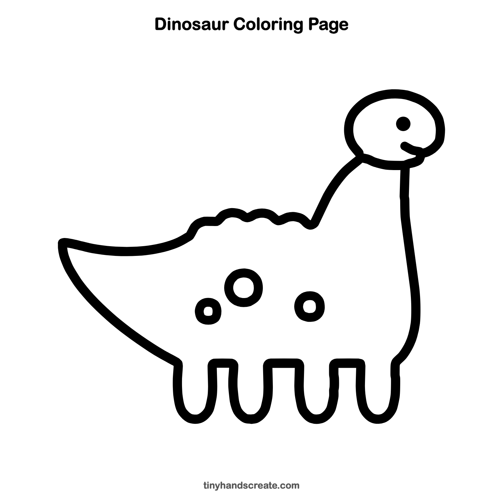 Free printable dinosaur coloring page for kids