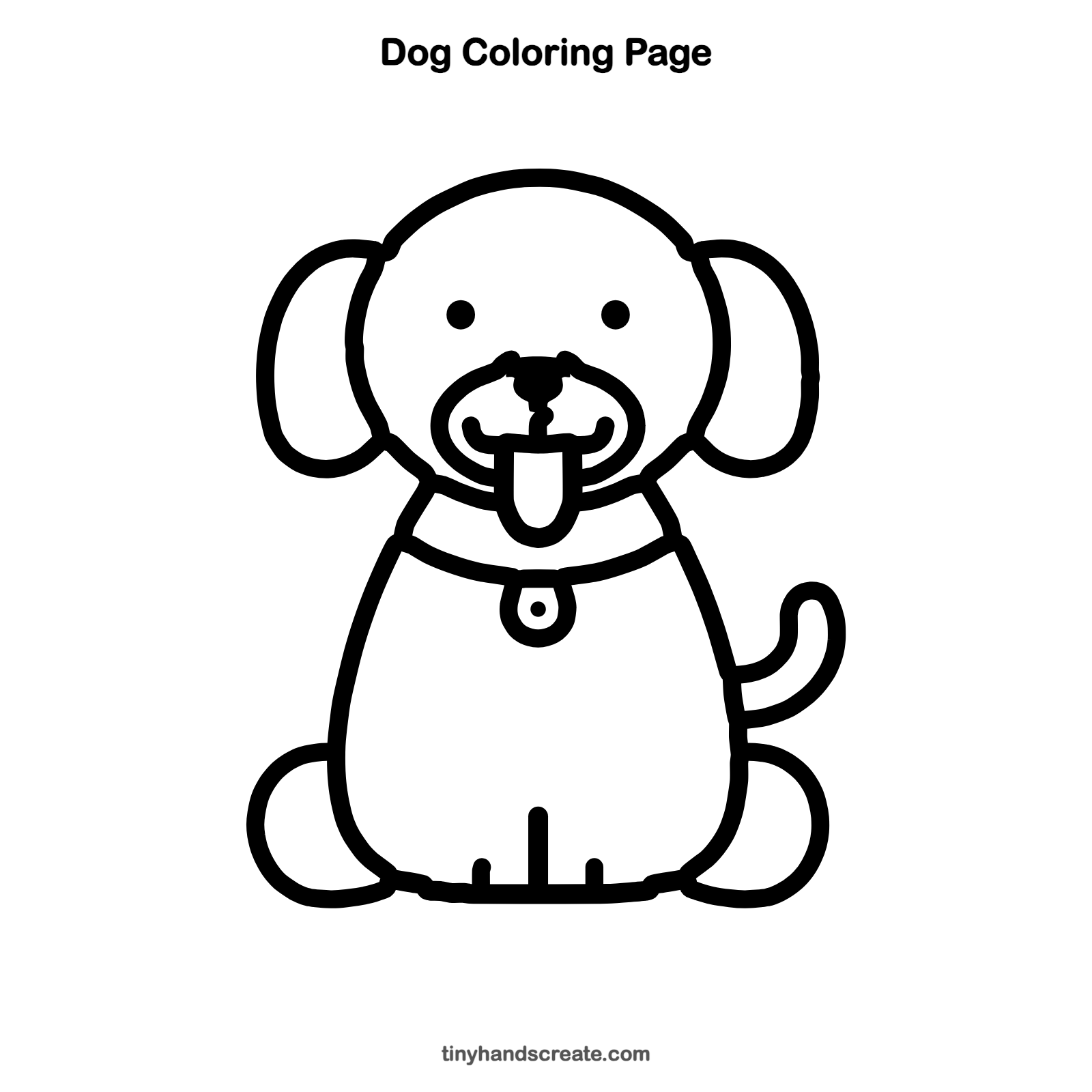 Free printable dog coloring page for kids