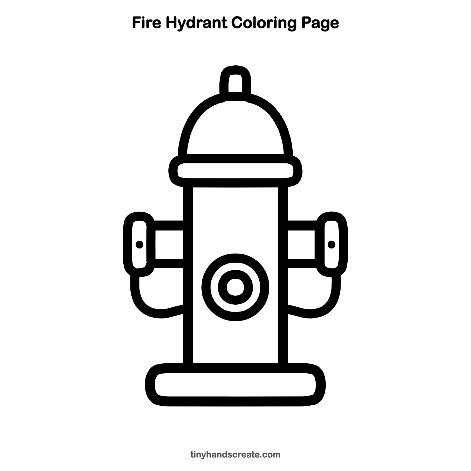 Free printable fire hydrant coloring page for kids