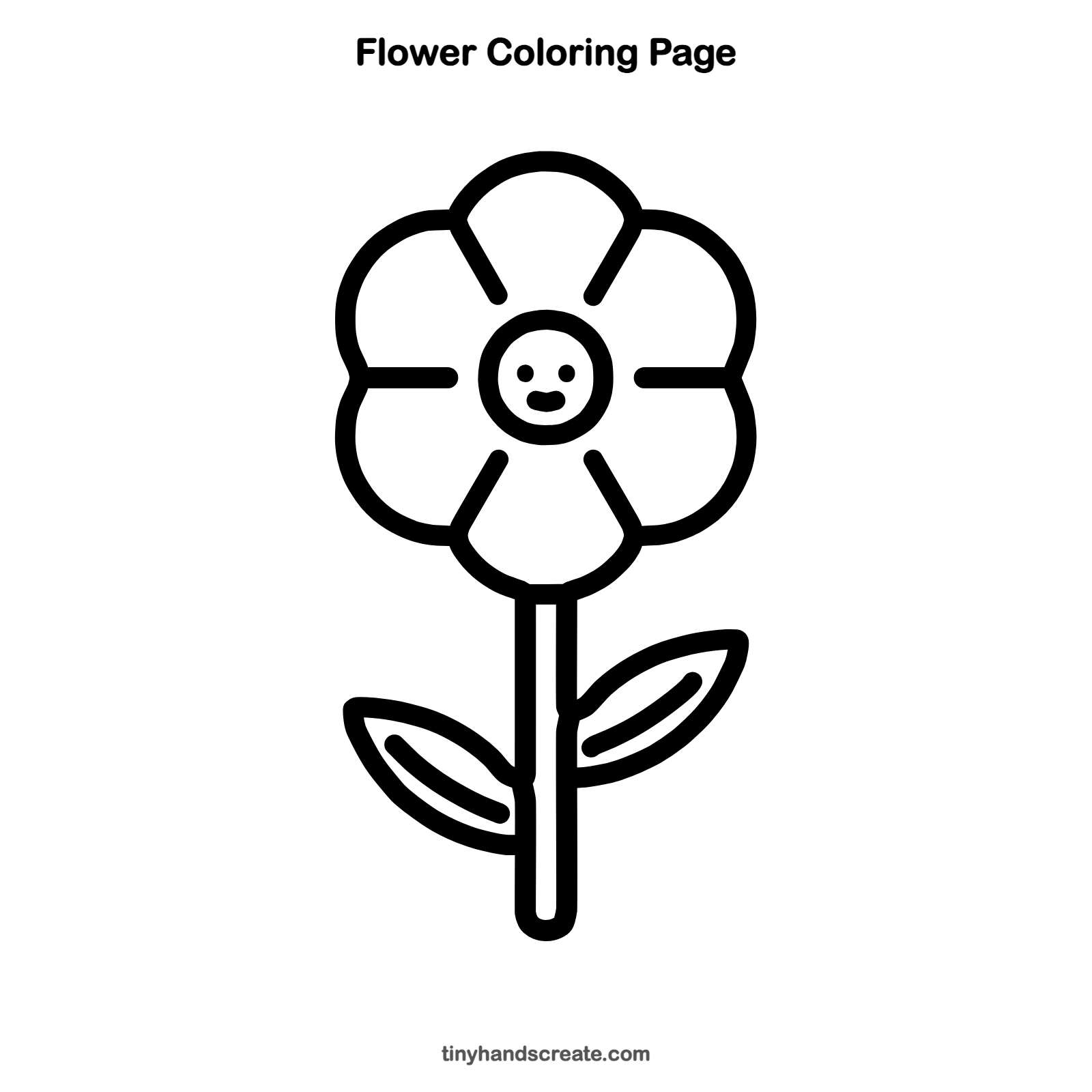 Free printable flower coloring page for kids