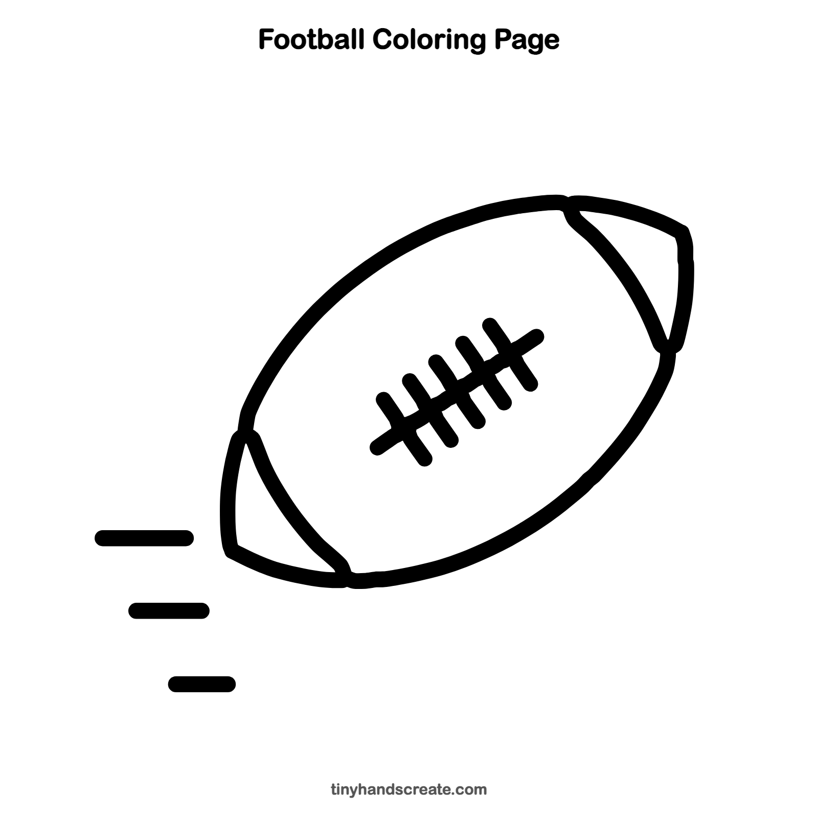 Free printable football coloring page for kids