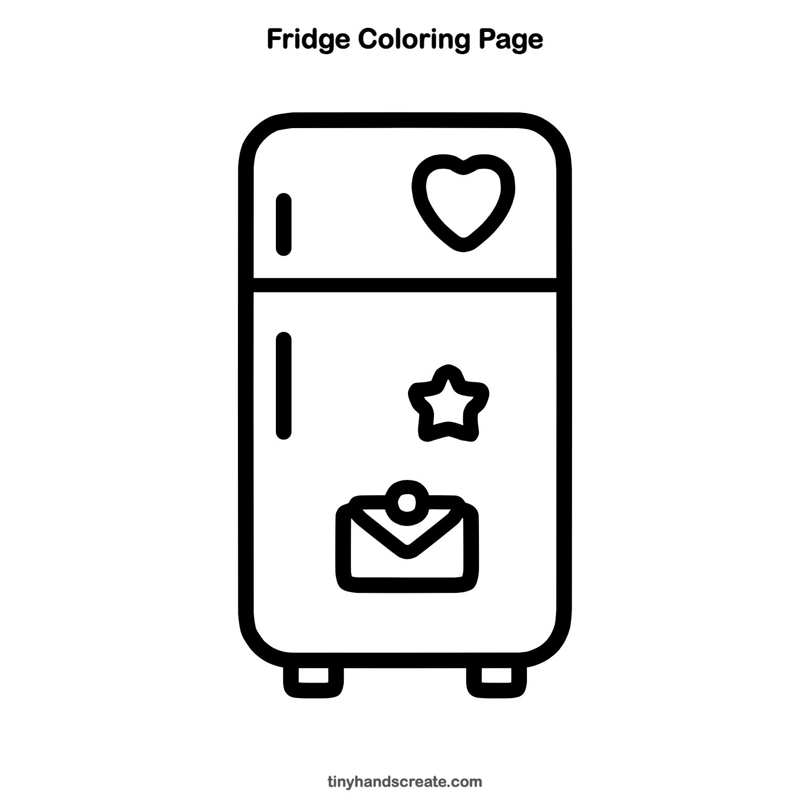 Free printable fridge coloring page for kids