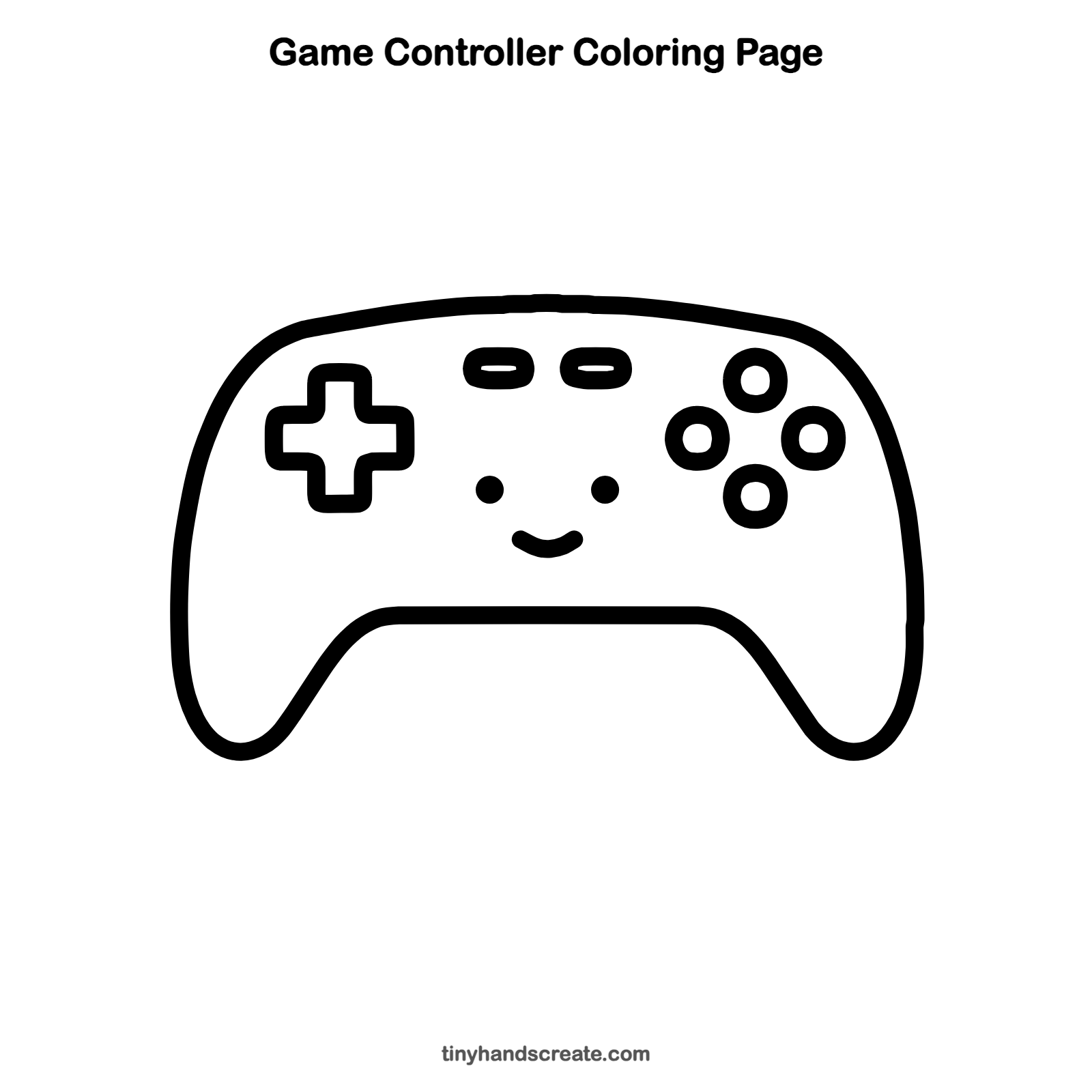 Free printable game controller coloring page for kids