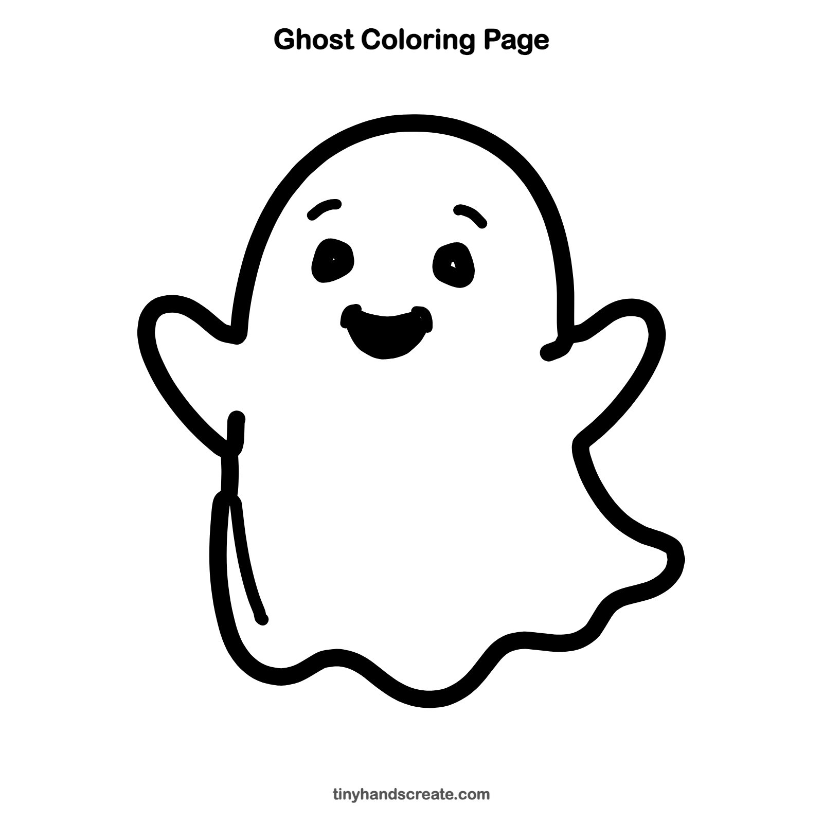 Free printable ghost coloring page for kids