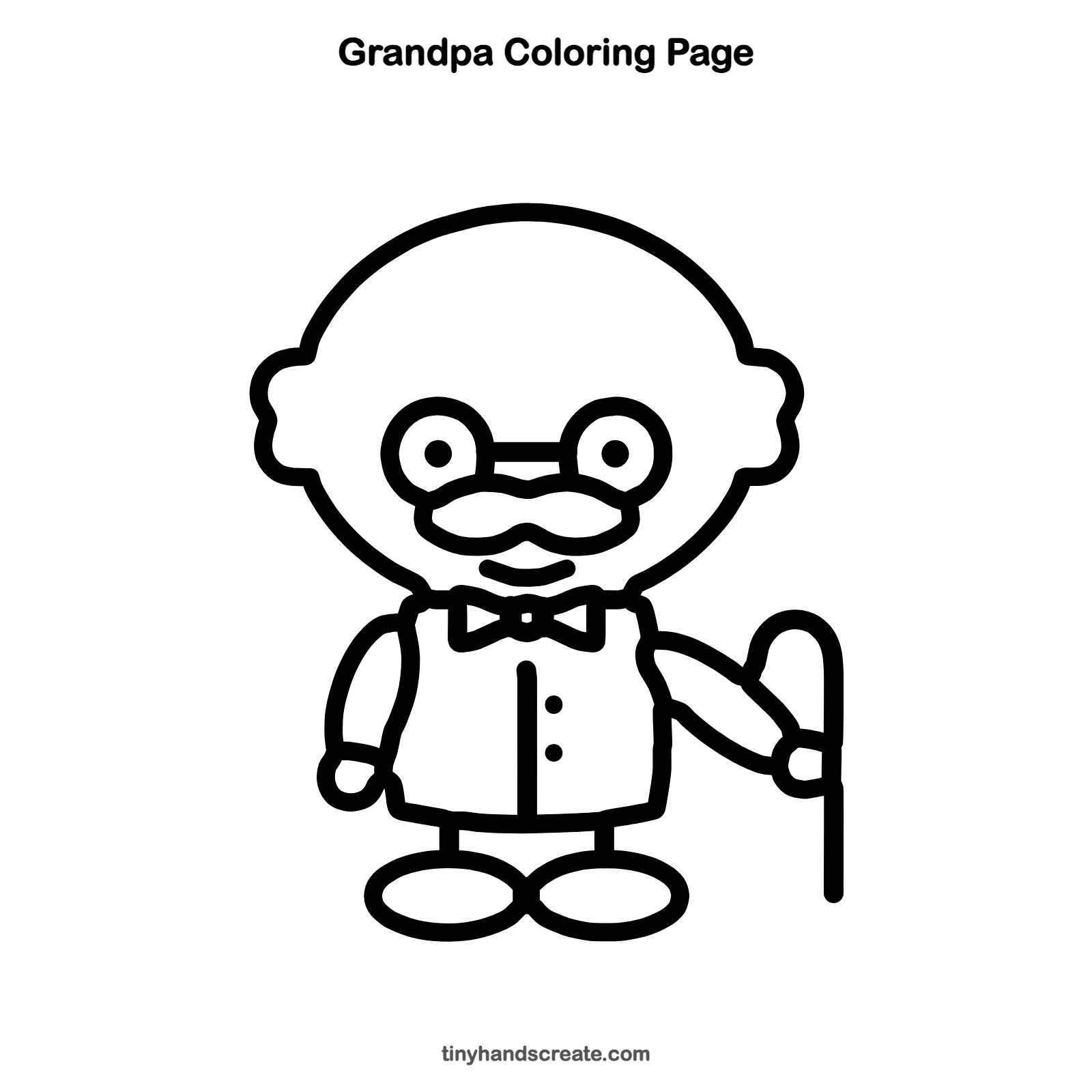 Free printable grandpa coloring page for kids