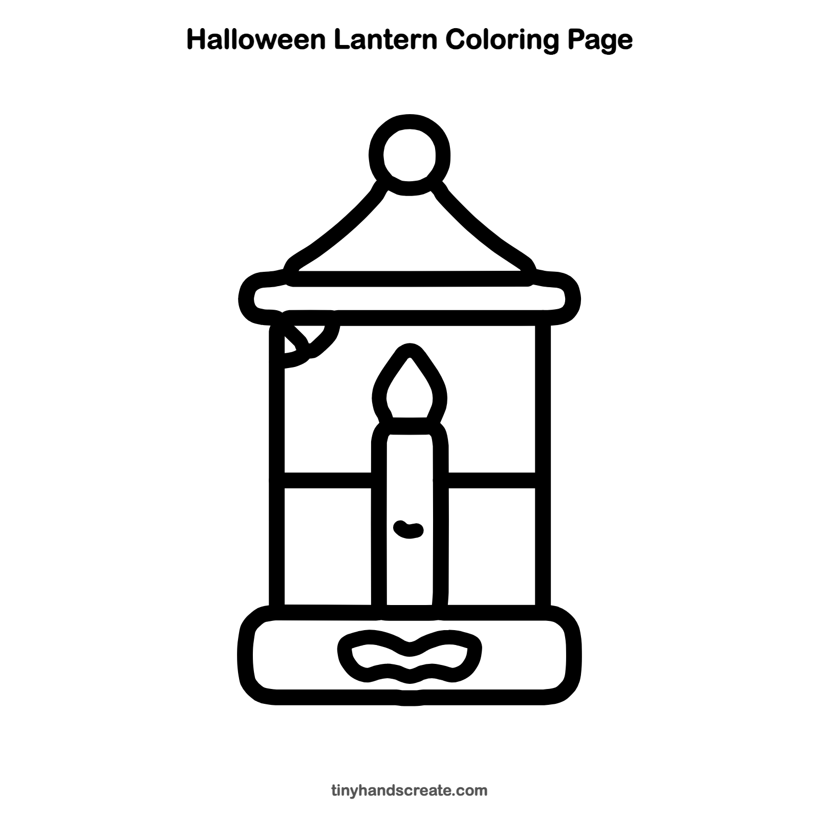 Free printable Halloween lantern coloring page for kids