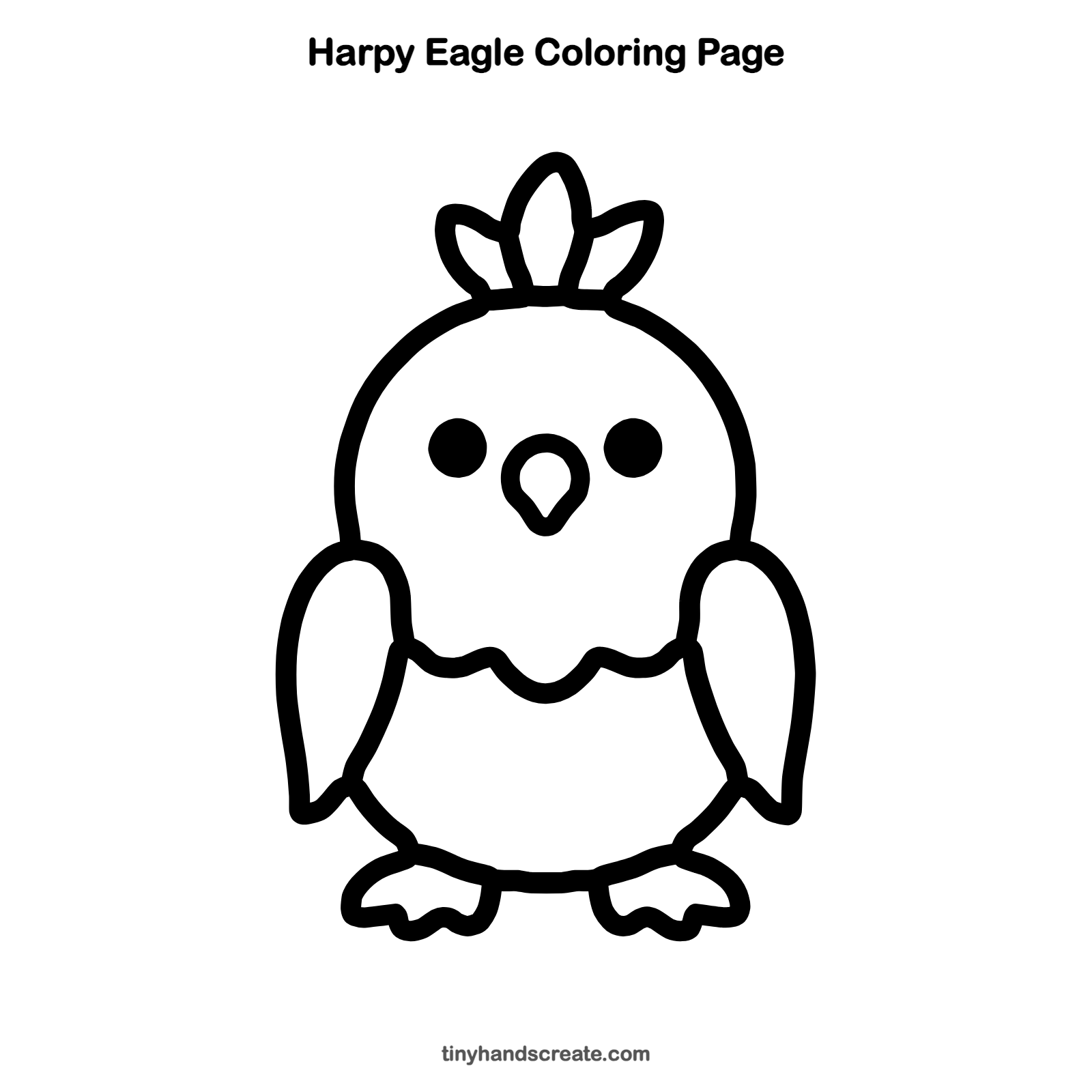 Free printable harpy eagle coloring page for kids