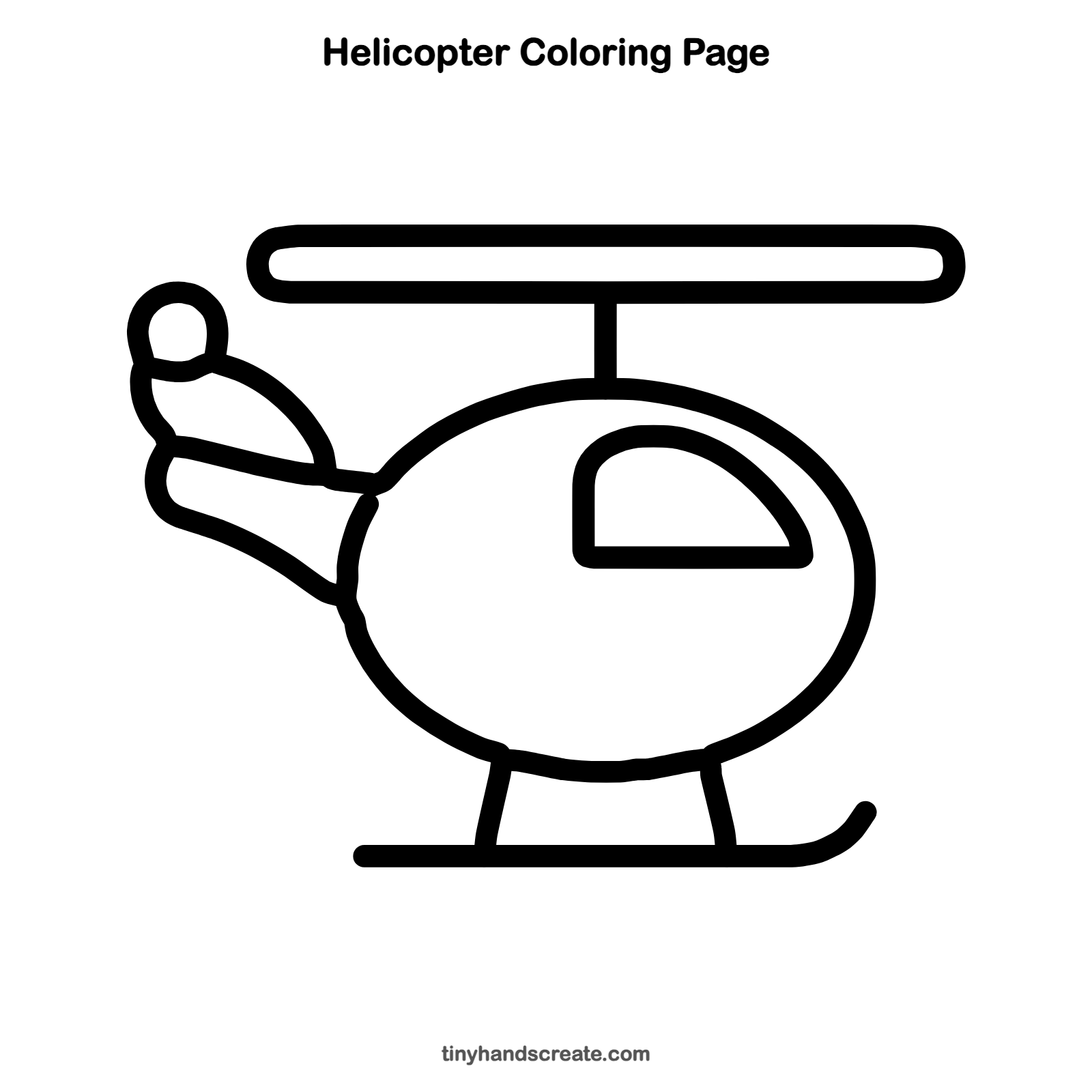 Free printable helicopter coloring page for kids