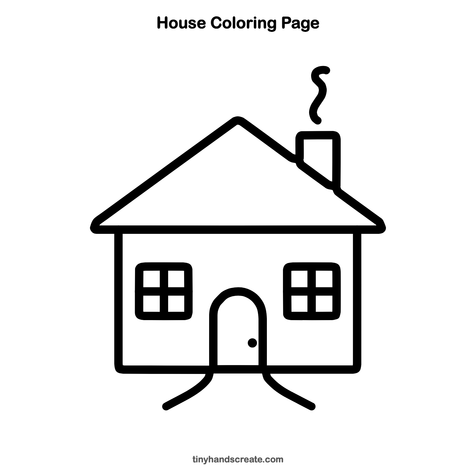 Free printable house coloring page for kids
