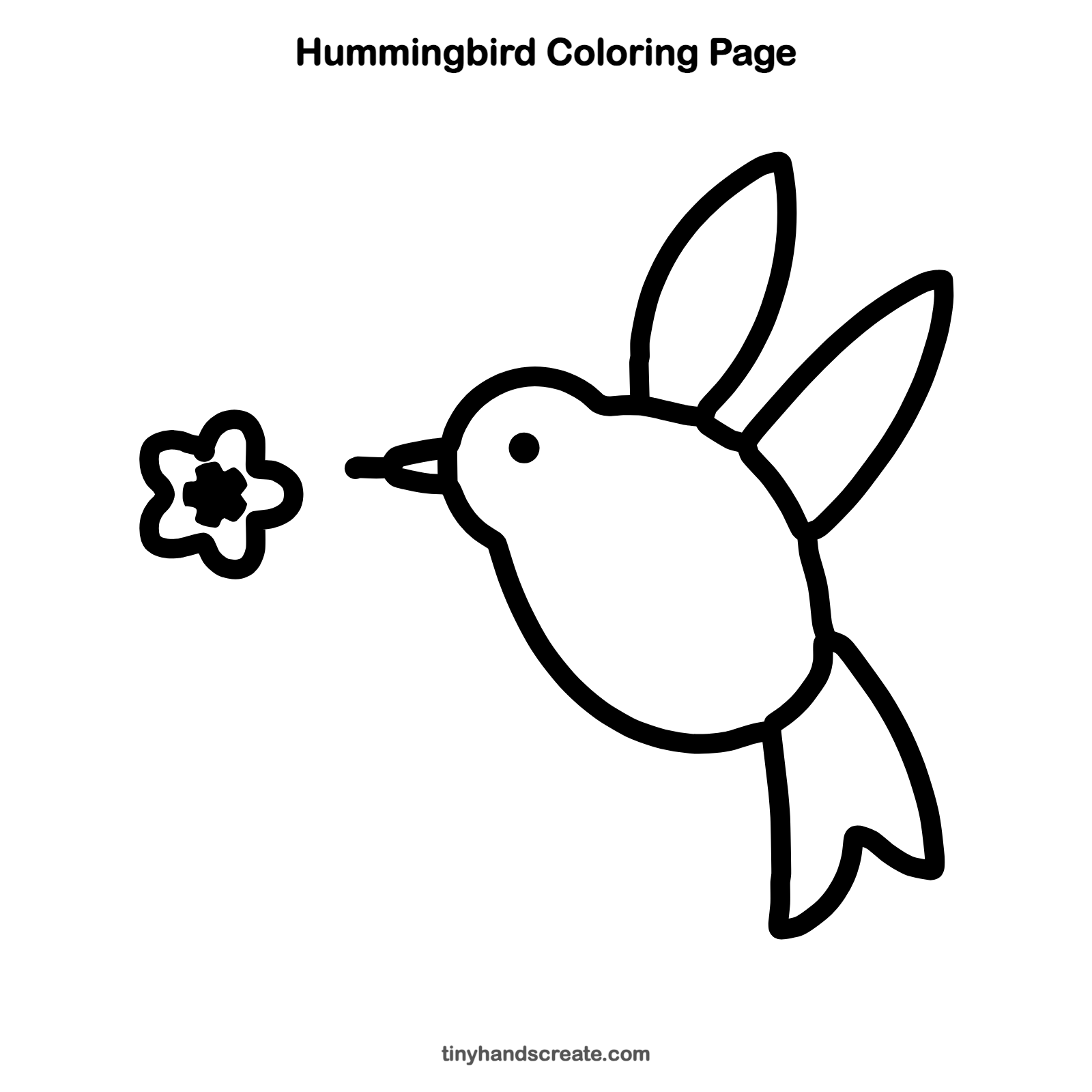 Free printable hummingbird coloring page for kids